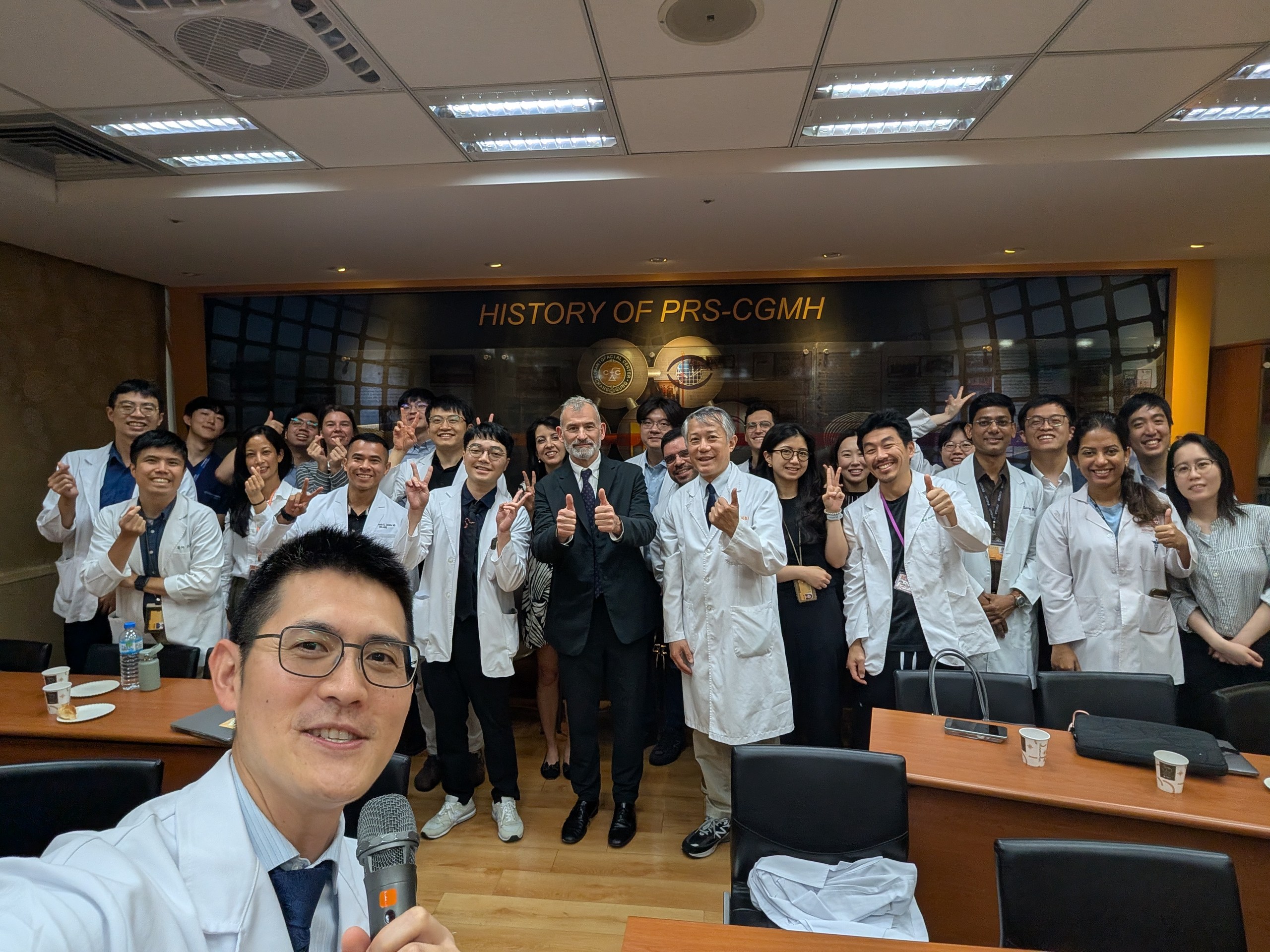 With residents and fellows, 24 June